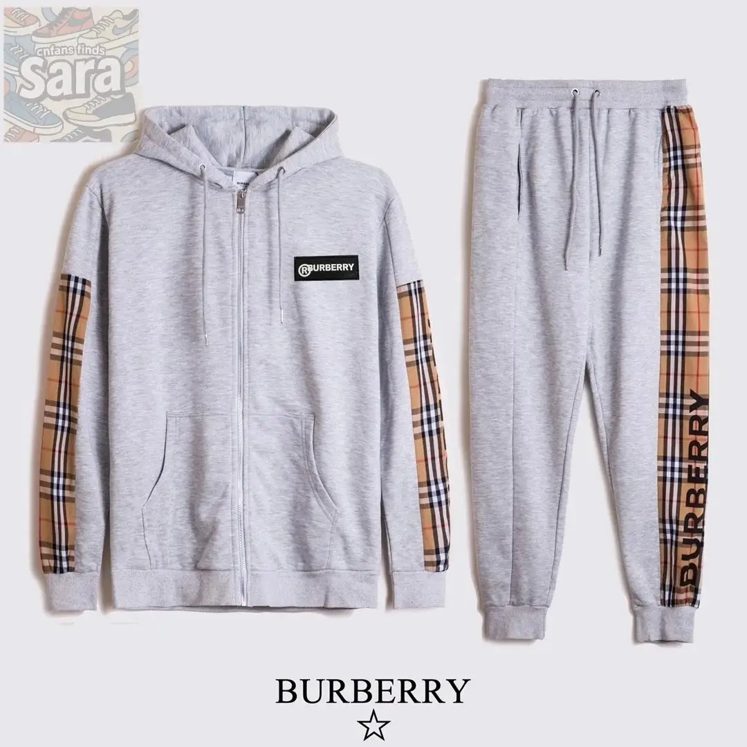 Burberry Check Sleeve Hoodie & Joggers / Balenciaga Track Jacket & Pants / Gucci GG Supreme Jacket & Pants [6 styles] vista 3