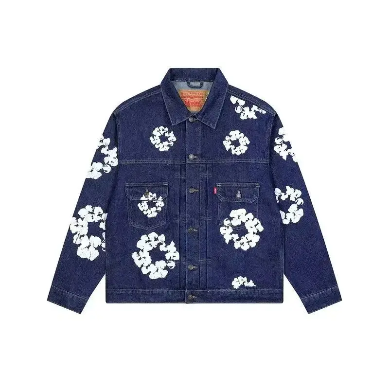 Off-White x Levi's Flower Print Denim Jacket & Jeans Set [White/Blue/Black Options] vista 4