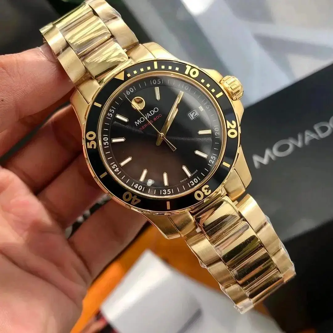 Movado Series 800 Men's Sports Watch with Black Dial and Two-Tone Bracelet [40 styles] vista 4