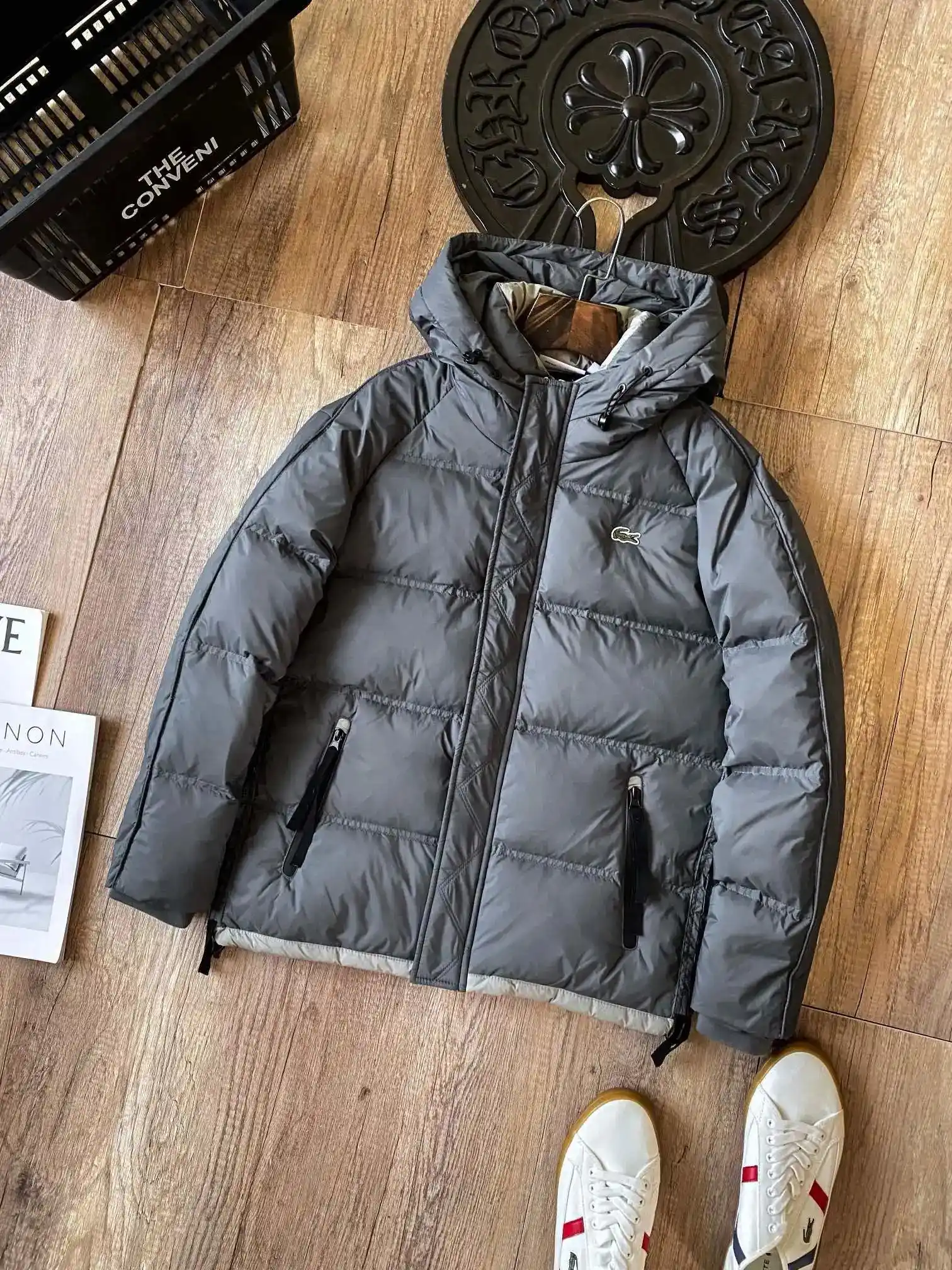 Lacoste Quilted Down Jacket / Hooded Puffer Jacket vista 4