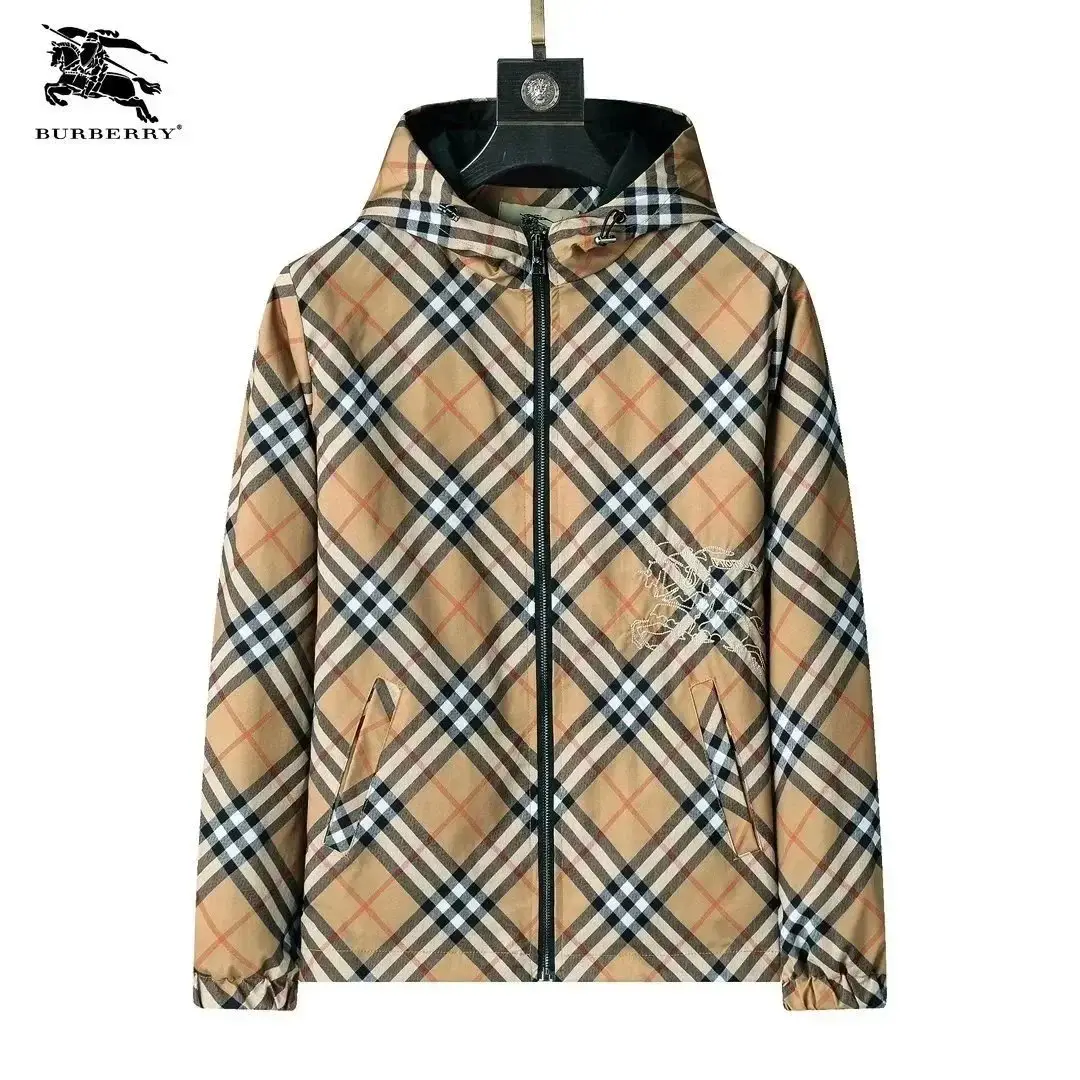 Burberry Check Print Hooded Jacket [38+ colors] vista 4