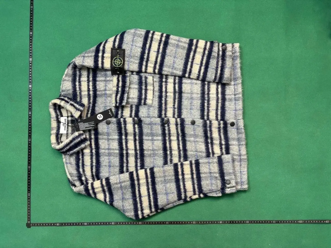 Stone Island Striped Flannel Shirt Jacket