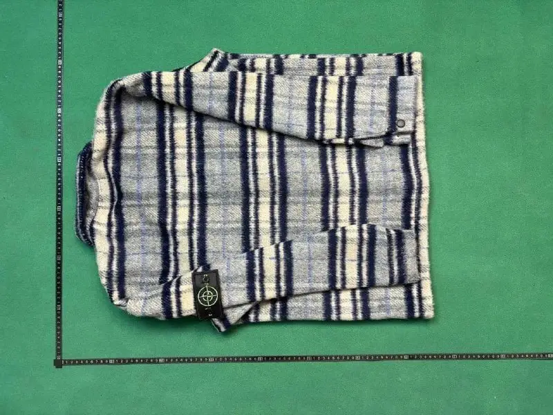 Stone Island Striped Flannel Shirt Jacket vista 3