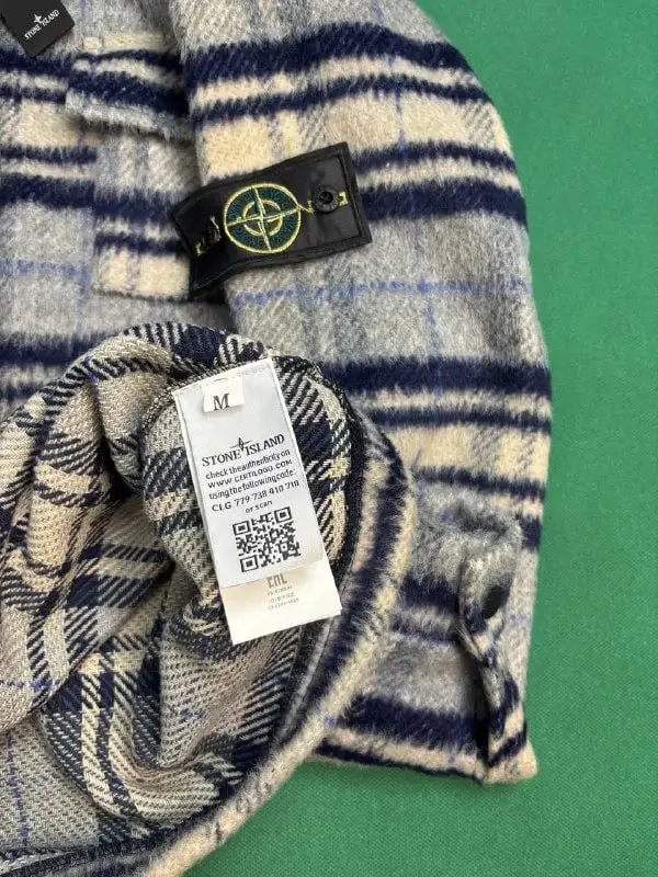 Stone Island Striped Flannel Shirt Jacket vista 4