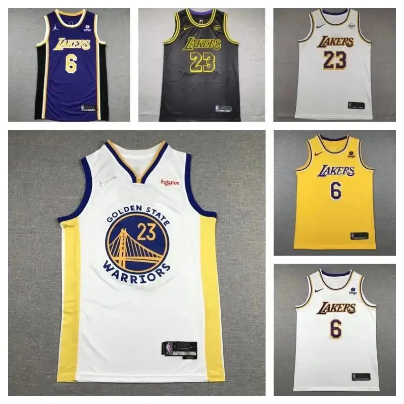 Ver las 4 fotos NBA Lakers Warriors Jerseys(35+)