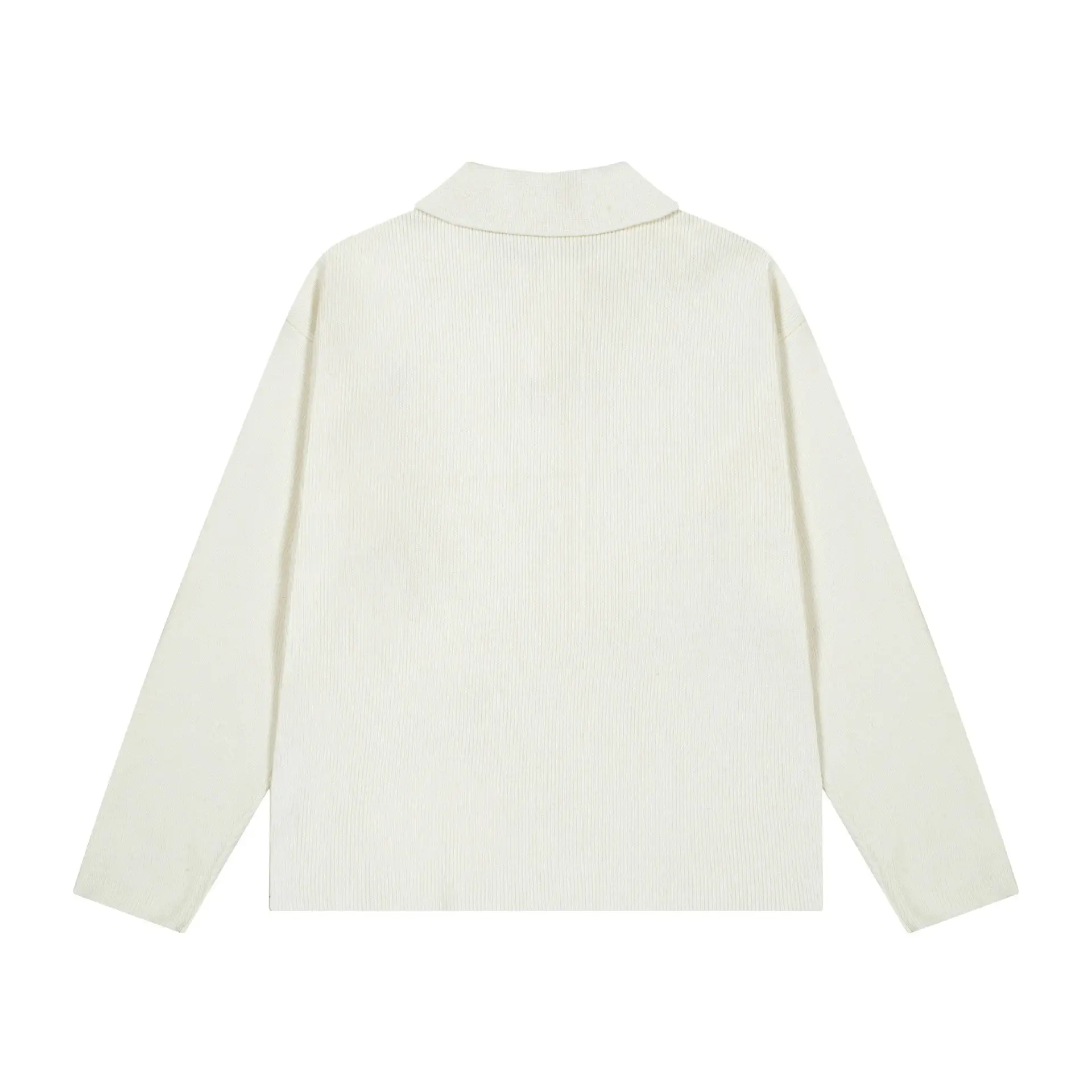 Ami Heart Logo Ribbed Polo Sweater [2 styles] vista 2